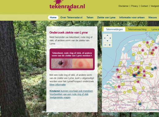 Homepage van tekenradar